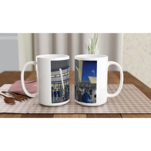 Sale, Rugby Stadium White 15oz Ceramic Rugby Mug. Rugby Club FC Rugby Stadium Gifts, Sharks Supporters Memorabilia
