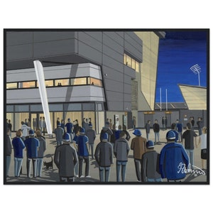 Sale, Rugby Stadium. Standard Wooden Framed Poster. Wall Art Rugby Club Rugby Stadium Gifts, Sharks Supporters Memorabilia