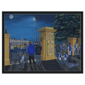 Bristol R&#39;s, Memorial Ground Stadium. Framed Canvas Football Art Print. Wall Art Football Club FC, Gifts, Rovers Supporters Memorabilia