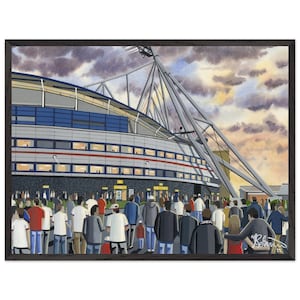 Bolton, Football Stadium. Superior Wooden Framed Poster. Wall Art Football Club FC, Gifts, Wanderers Supporters Memorabilia