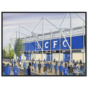 Leicester, King P Stadium. Standard Wooden Framed Poster. Wall Art Football Club FC, Gifts, City Supporters Memorabilia