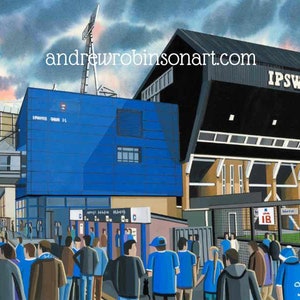 Ipswich, portman Rd Stadium, Standard Poster, Wall Art Football Club FC, Gifts, Town Supporters Memorabilia