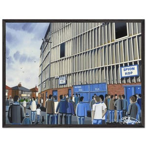 Preston, Retro Deepdale football Stadium. Superior Wooden Framed Poster. Wall Art Football Club FC, Gifts, North End Supporters Memorabilia