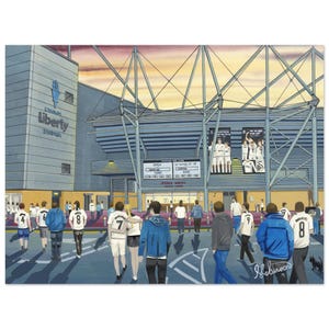 Swansea, Football Stadium, Standard Poster, Wall Art Football Club FC, Gifts, City Supporters Memorabilia