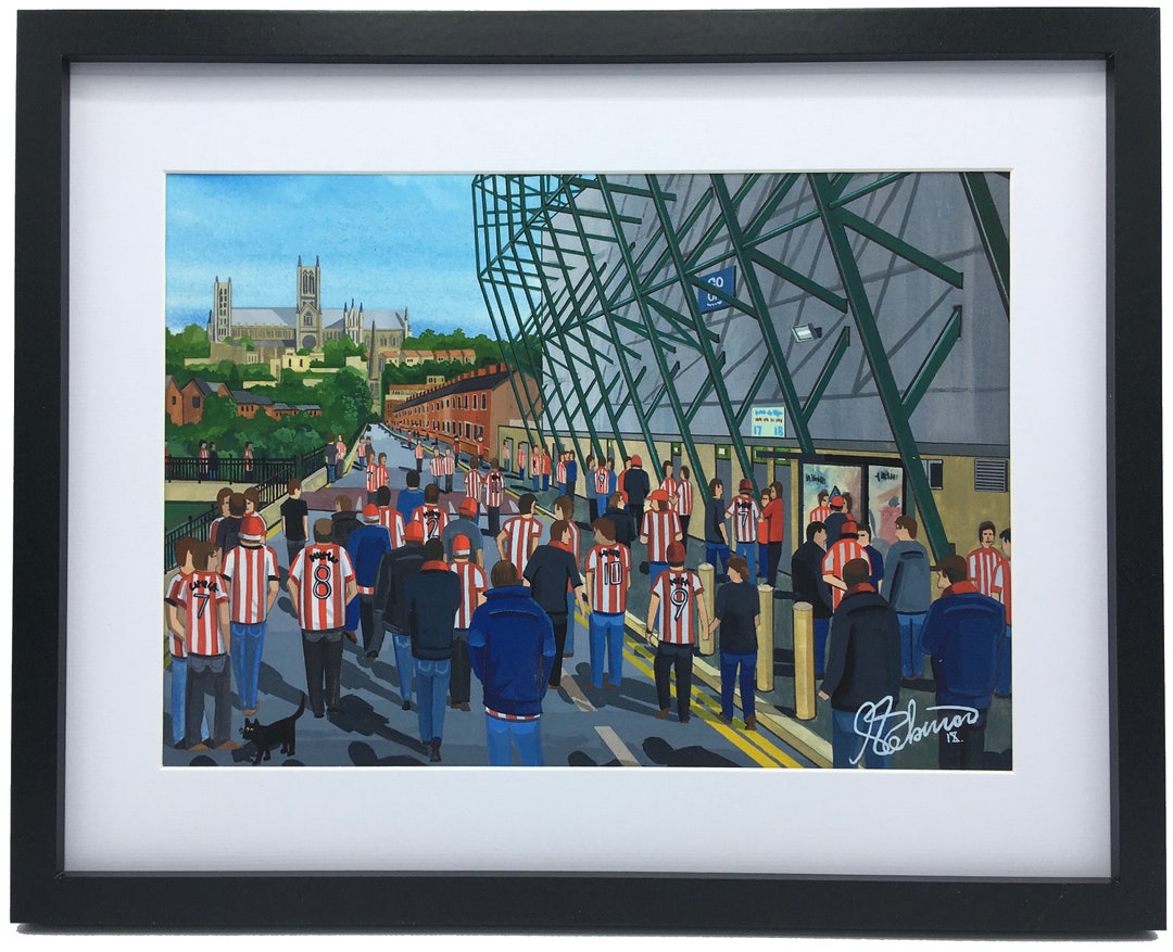 Lincoln, Sincil Bank Stadium, Wall Art Framed Print, Football Club FC ...