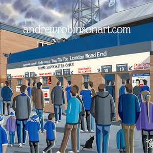 Peter Borough, London Rd Stadium, Poster Standard, Wall Art Football Club FC, Geschenke, Memorabilien von United Utd Fans