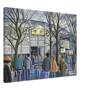 Impresión en lienzo del estadio de fútbol de Hull. Arte mural del club de fútbol FC, regalos para el estadio de fútbol, recuerdos de la afición del City.