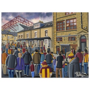 Bradford, Valley Parade Stadium. Museum-Quality Football Matte Paper Poster. Ideal Gift For Any City Supporter