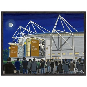 Hull, Rugby Stadium. Superior Wooden Framed Poster. Wall Art Rugby Club Rugby Stadium Gifts, Black & Whites Supporters Memorabilia