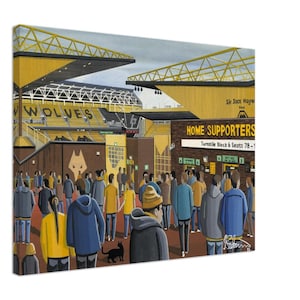 Wölfe, Wolverhampton, Molineux Leinwanddruck. Wall Art Football Club FC Fußball Stadion Geschenke, Wanderers Anhänger Erinnerungsstücke
