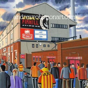Partick T, Firhill Football Stadium, Standard Poster, Wall Art Football Club FC, Gifts, Thistle Supporters Memorabilia