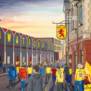 Watford, Vicarage Rd Stadium, Standard Poster, Wall Art Football Club FC, Gifts, Hornets Supporters Memorabilia