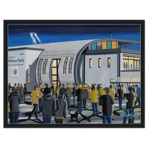 Slough, Arbour Pk Stadium. Framed Canvas Football Art Print. Wall Art Football Club FC, Gifts, Town Supporters Memorabilia
