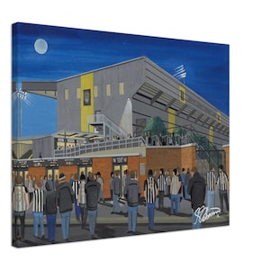 Notts C, Meadow Lane Stadium Canvas Print. Wall Art Football Club FC Football Soccer Stadium Gifts, County Supporters Memorabilia