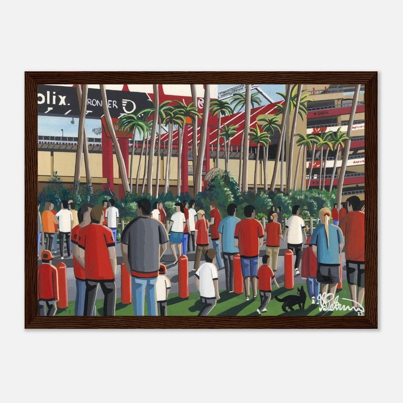 Tampa Bay, Premium Matte Paper Wooden Framed A4 American Football