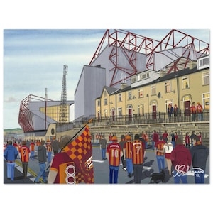 Bradford, Valley Parade Stadium, Superior Poster, Wall Art Football Club FC, Gifts, City Supporters Memorabilia