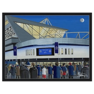 Bristol, Ashton Gate Rugby Stadium. Oprawiony wydruk na płótnie Football Art. Sztuka ścienna Rugby Club Rugby Stadium Gifts, pamiątki kibiców Bears
