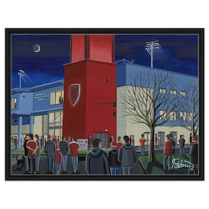Hull, Craven Pk Stadium. Framed Canvas Football Art Print. Wall Art Rugby Club Rugby Stadium Gifts, KR Supporters Memorabilia