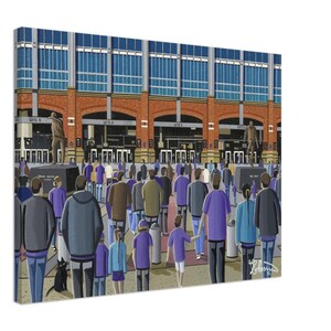 Baltimore, Football Stadium. Canvas Print. Wall Art American Football Team, Stadium Gifts, Supporters Memorabilia