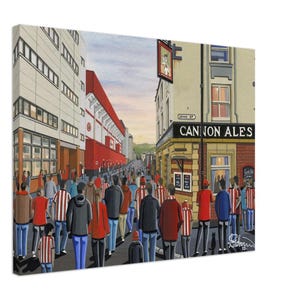 Sheffield U, Bramall Lane Stadium Canvas Print. Wall Art Football Club FC Football Soccer Stadium Gifts, United Utd Supporters Memorabilia