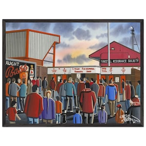 Crewe, Gresty Rd Football Stadium. Superior Wooden Framed Poster. Wall Art Football Club FC, Gifts, Alexandra Supporters Memorabilia