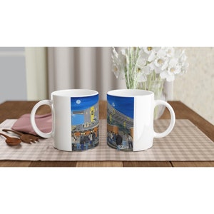 Notts C, Meadow Lane Stadium White 11oz Ceramic Football Mug. Football Club FC Football Soccer Gifts, County Supporters Memorabilia