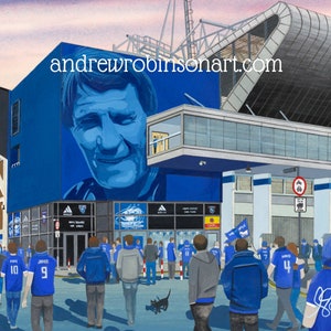 Ipswich, Portman Rd Stadium, Standard Poster, Wall Art Football Club FC, Gifts, Town Supporters Memorabilia