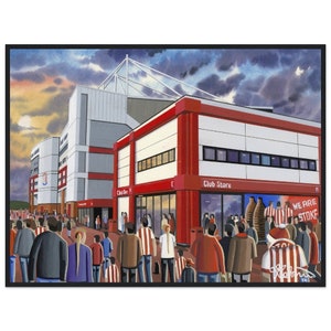 Stoke, Football Stadium. Standard Wooden Framed Poster. Wall Art Football Club FC, Gifts, City Supporters Memorabilia
