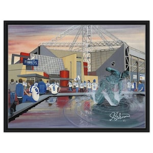 Preston N E, Deepdale Football Stadium Wall Art Framed Canvas Art Print. Football Soccer Gifts, North End Supporters Memorabilia