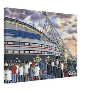 Bolton, Football Stadium Canvas Print. Wall Art Football Club FC Football Soccer Stadium Gifts, Wanderers Supporters Memorabilia