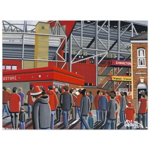 Charlton, The Valley Stadium, Standard Poster, Wall Art Football Club FC, Gifts, Athletic Supporters Memorabilia