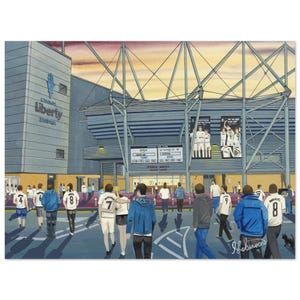 Swansea, Football Stadium, Superior Poster, Wall Art Football Club FC, Gifts, City Supporters Memorabilia