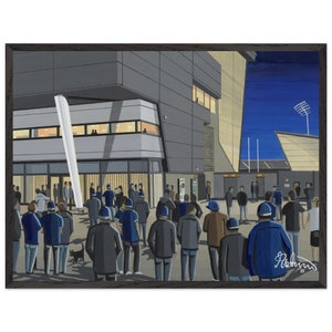 Sale, Rugby Stadium. Superior Wooden Framed Poster. Wall Art Rugby Club Rugby Stadium Gifts, Sharks Supporters Memorabilia