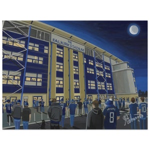 Falkirk, Falkirk Football Stadium, Superior Poster, Wall Art Football Club FC, Gifts, Bairns Supporters Memorabilia