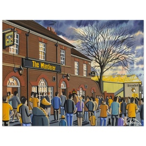 Wolves, Wolverhampton, Retro Molinuex, Superior Poster, Wall Art Football Club FC, Gifts, Wanderers Supporters Memorabilia