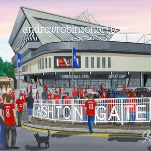 Bristol, Ashton Gate Stadium, Standard Poster, Wall Art Football Club FC, Gifts, City Supporters Memorabilia