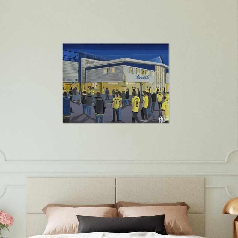 Livingston, Almondvale Stadium Canvas Print 60cm X 80cm / 24 X 32 Ideal
