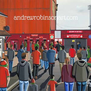 Cliftonville, Solitude Stadium, Standard Poster, Wall Art Football Club FC, Gifts, Reds Supporters Memorabilia
