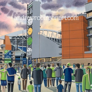 Setattle, Football Stadion, Standardposter, Wandkunst American Football Team, Stadion Geschenke, Fan-Erinnerungsstücke