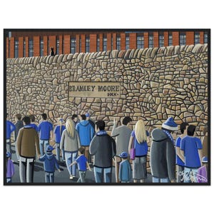 Everton, H Dickinson, Bramley M Football, Stadium. Standard Wooden Framed Poster. Wall Art Football Club FC, Gifts, Supporters Memorabilia