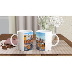 Dundee U, Tannadice Stadium White 11oz Ceramic Football Mug. Football Club FC Football Soccer Gifts, United Utd Supporters Memorabilia