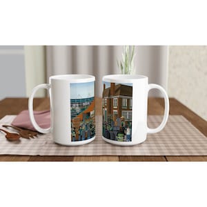 Northampton, Franklins Gard&#39;s Rugby Stadium White 15oz Ceramic Rugby Mug. Rugby Club FC Rugby Stadium Gifts, Saints Supporters Memorabilia