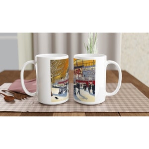 Arsenal, Football Stadium White 15oz Ceramic Football Mug. Football Club FC Football Soccer Gifts, Supporters Memorabilia