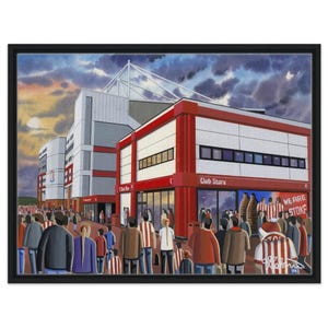 Stoke, Football Stadium. Framed Canvas Football Art Print. Wall Art Football Club FC, Gifts, City Supporters Memorabilia