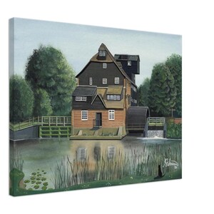Houghton Mill, Cambridgeshire. Wall Art. Canvas Print. Ideal Gift For Any Cambridgeshire Visitor Or Resident