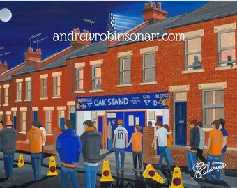 GroundDesigns Stampa Artistica Mappa Dello Stadio Kenilworth Road - Luton Town FC, Formato A3