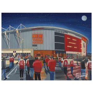 Rotherham, Football Club Stadium Wall Art Superior Quality Matte Paper Poster. Football Soccer Gifts, United Utd Supporters Memorabilia