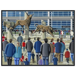 Houston, Football Stadium. Standard Wooden Framed Poster. Wall Art American Football Team, Stadium Gifts, Supporters Memorabilia