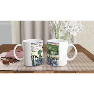 Plymouth, Home Pk Stadium White 11oz Ceramic Football Mug. Football Club FC Football Soccer Gifts, Argyle Supporters Memorabilia