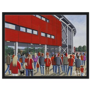Liverpool Women Langtree Pk Football Stadium. Framed Canvas Football Art Print. Wall Art Football Club FC, Gifts, Supporters Memorabilia